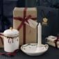 Royal Copenhagen Star Fluted Christmas Tall Candle Holder | Kneen & Co