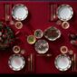 Royal Copenhagen Star Fluted Christmas DInnerware set on table | Kneen & Co