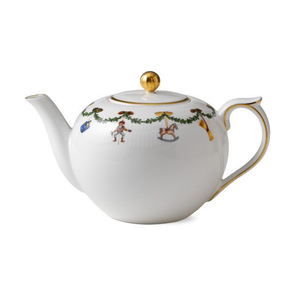 Royal Copenhagen Star Fluted Christmas Teapot | Kneen & Co