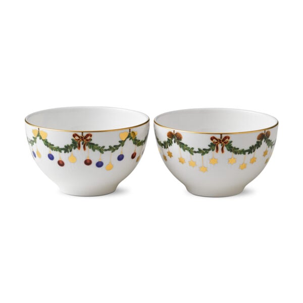 Royal Copenhagen Star Fluted Christmas Small Bowl - Set of 2 | Kneen & Co