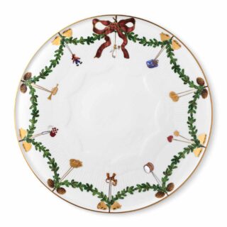 Royal Copenhagen Star Fluted Christmas Cake Dish | Kneen & Co