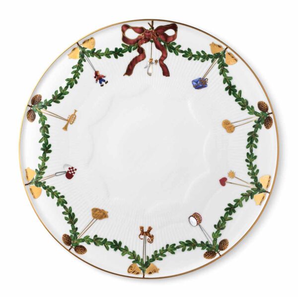 RoyalCopenhagen-1017442-Star-Fluted-Dish-32cm-1200x1200-100KB Royal Copenhagen Star Fluted Christmas Cake Dish | Kneen & Co