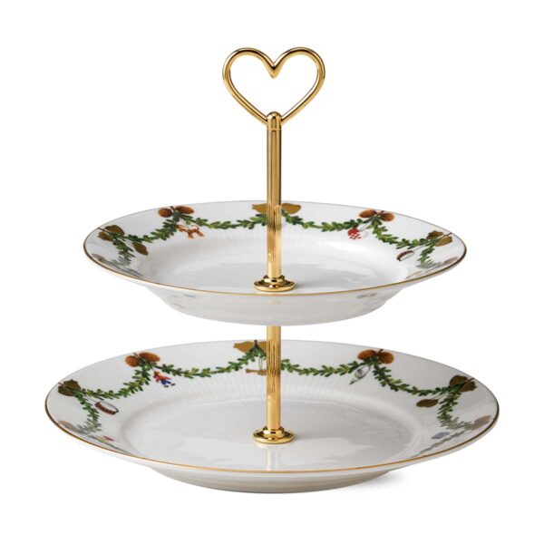 RoyalCopenhagen-1017446-STAR-FLUTED-ETAGERE-2LAYER-23CM-02-1200x1200-100KB Royal Copenhagen Star Fluted Christmas Étagère | Kneen & Co
