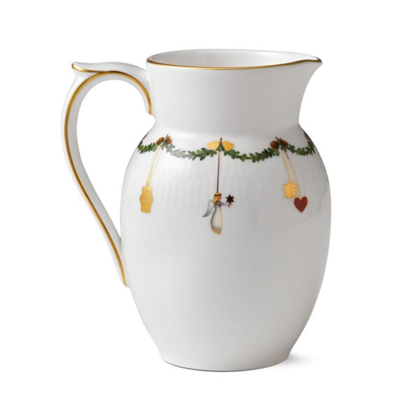 Royal Copenhagen Star Fluted Christmas Large Milk Jug | Kneen & Co