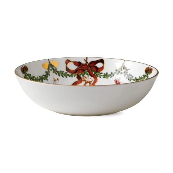 Royal Copenhagen Star Fluted Christmas Serving Bowl