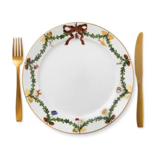 Royal Copenhagen Star Fluted Christmas Dinner Plate | Kneen & Co