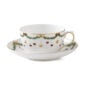 Royal Copenhagen Star Fluted Christmas Tea Cup and Saucer | Kneen & Co