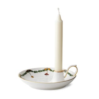 Royal Copenhagen Star Fluted Christmas Tall Candle Holder | Kneen & Co