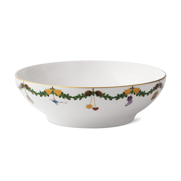 Royal Copenhagen Star Fluted Christmas Grand Bowl | Kneen & Co