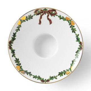 Royal Copenhagen Star Fluted Christmas Short Candle Holder | Kneen & Co