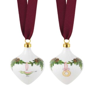 Royal Copenhagen Star Fluted Christmas Ornaments - Set of 2 | Kneen & Co