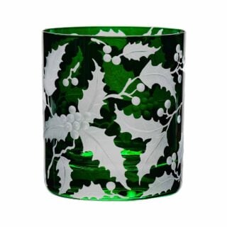 Artel Holiday Collection Holly Double Old Fashioned Glass | Kneen & Co