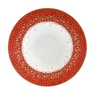 Bernardaud Noël Rouge Deep Rim Soup Plate
