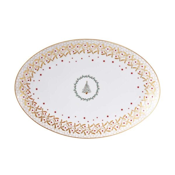 BernardaudNoel-22043-PlatOvale-38cm-3884x2744-1200x1200-100KB Bernardaud Noël Oval Platter | Kneen & Co