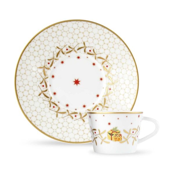 Bernardaud Noël Espresso Cup and Saucer