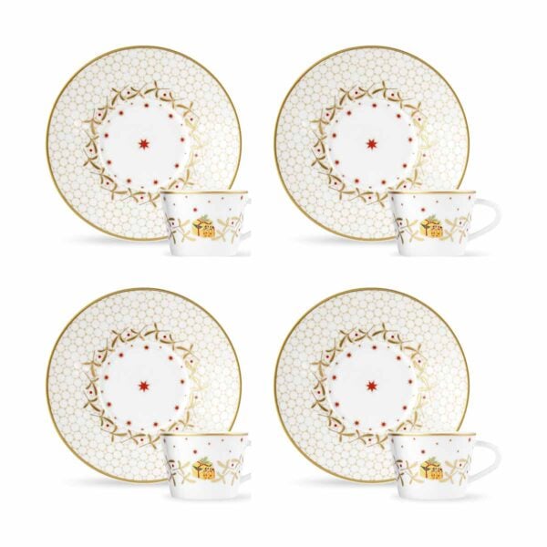 BernardaudNoel-SaucerCOFFEE CUP SET OF 4-1200x1200-100KB Bernardaud Noël Coffe Cup and Saucer - Set of 4 | Kneen & Co