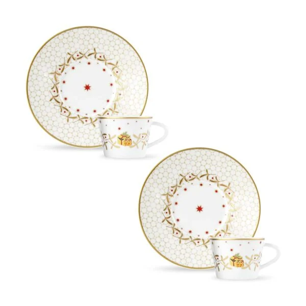 BernardaudNoel-SaucerCOFFEE SET OF 2-1200x1200-100KB Bernardaud Noël Coffe Cup and Saucer - Set of 2 | Kneen & Co