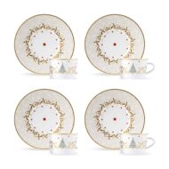 Bernardaud Noël Tea Cup and Saucer - Set of 4