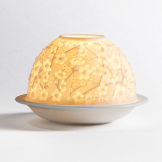 Bernardaud Cherry Blossoms LED Votive Light | Kneen & Co