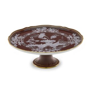 Ginori 1735 Oriente Italiano Castagna A. Doccia Cake Stand | Kneen & Co