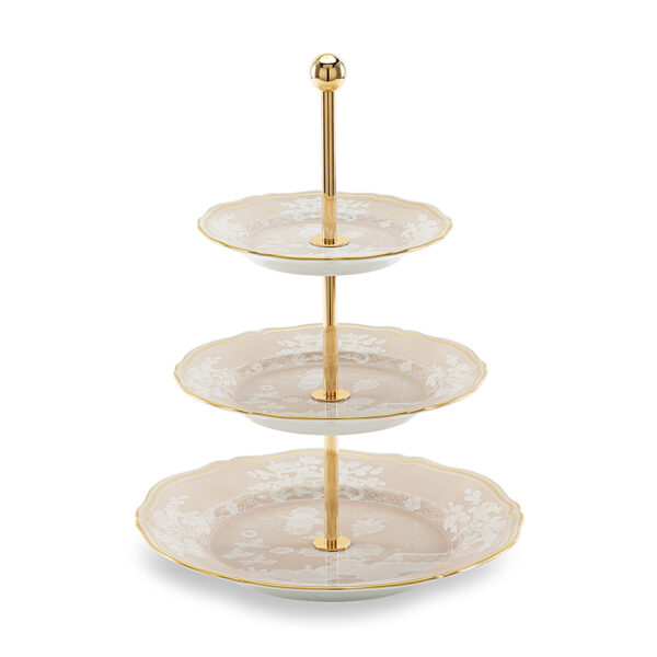 Ginori 1735 Oriente Italiano Meringa 3-Tier Stand | Kneen & Co