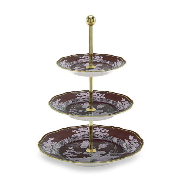 Ginori 1735 Oriente Italiano Castagna 3-Tier Stand | Kneen & Co