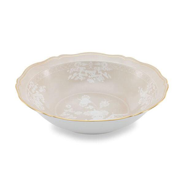 Ginori 1735 Oriente Italiano Meringa Round Deep Tray | Kneen & Co