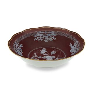 Ginori 1735 Oriente Italiano Castagna Round Deep Tray | Kneen & Co