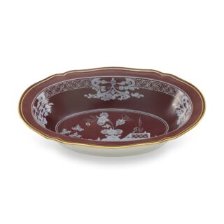 Ginori 1735 Oriente Italiano Castagna Deep Oval Tray | Kneen & Co