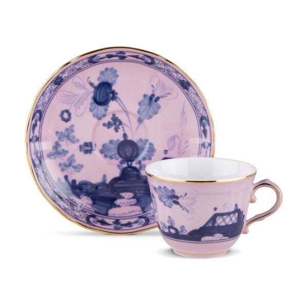 Ginori 1735 Oriente Italiano Azalea Coffee Cup and Saucer | Kneen & Co