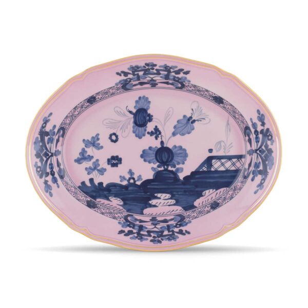 GINORI-OrienteItal-AZALEA-003RG00-FVS130010340G00124500-1200x1200-100KB Ginori 1735 Oriente Italiano Azalea Small Oval Platter | Kneen & Co