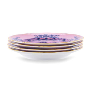 Ginori 1735 Oriente Italiano Azalea Dessert Plates – Set of 4 | Kneen & Co