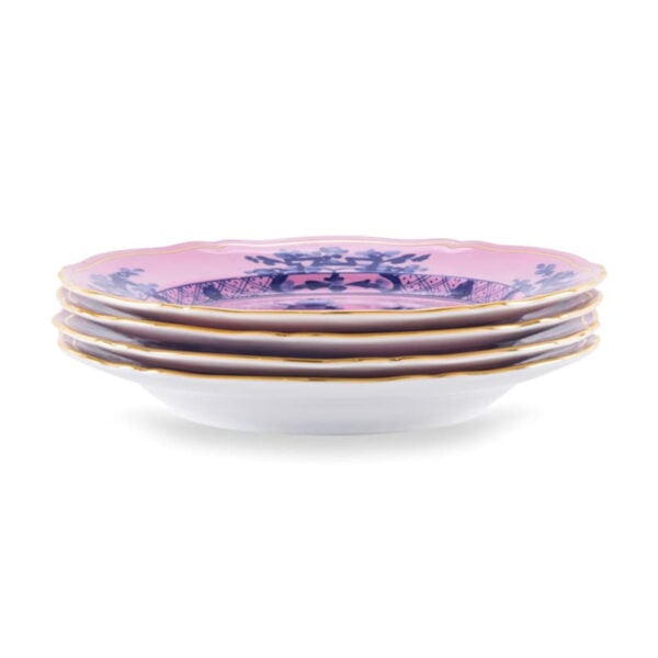 Ginori 1735 Oriente Italiano Azalea Dessert Plates – Set of 4 | Kneen & Co
