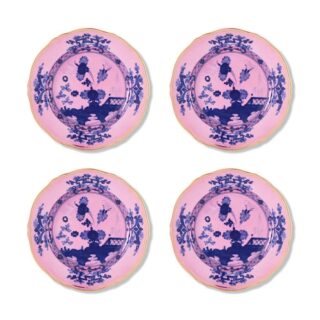 Ginori 1735 Oriente Italiano Azalea Dessert Plates – Set of 4 | Kneen & Co