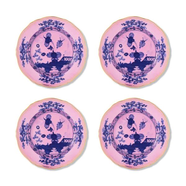 Ginori 1735 Oriente Italiano Azalea Dessert Plates – Set of 4 | Kneen & Co