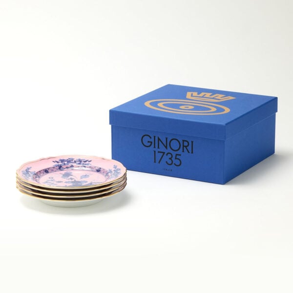 Ginori 1735 Oriente Italiano Azalea Dessert Plates – Set of 4 | Kneen & Co