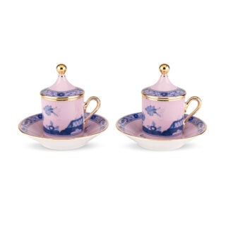 Ginori 1735 Oriente Italiano Azalea Coffee Cup - Set of 2 | Kneen & Co