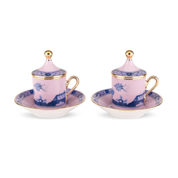 Ginori 1735 Oriente Italiano Azalea Coffee Cup - Set of 2 | Kneen & Co