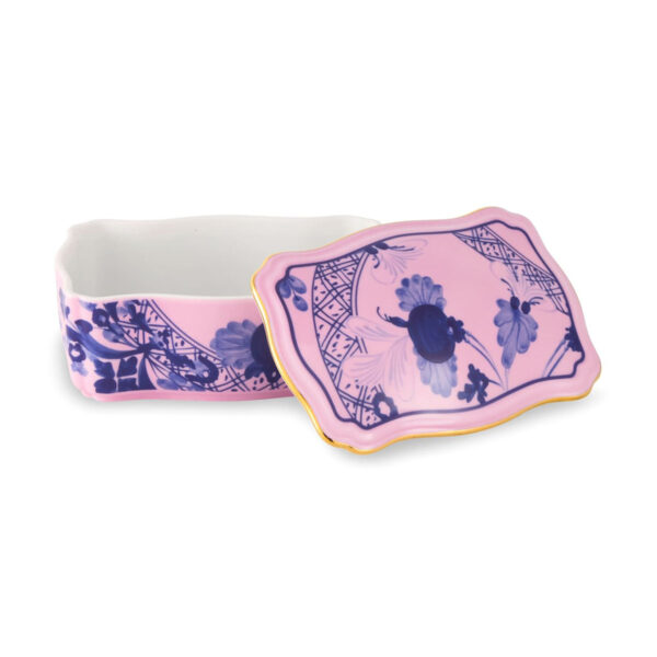Ginori 1735 Oriente Italiano Azalea Rectangular Trinket Box | Kneen & Co