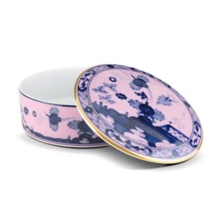 Ginori 1735 Tesori Large Round Trinket Box in Oriente Italiano Azalea | Kneen & Co