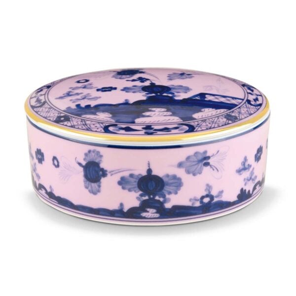 Ginori 1735 Tesori Large Round Trinket Box in Oriente Italiano Azalea | Kneen & Co