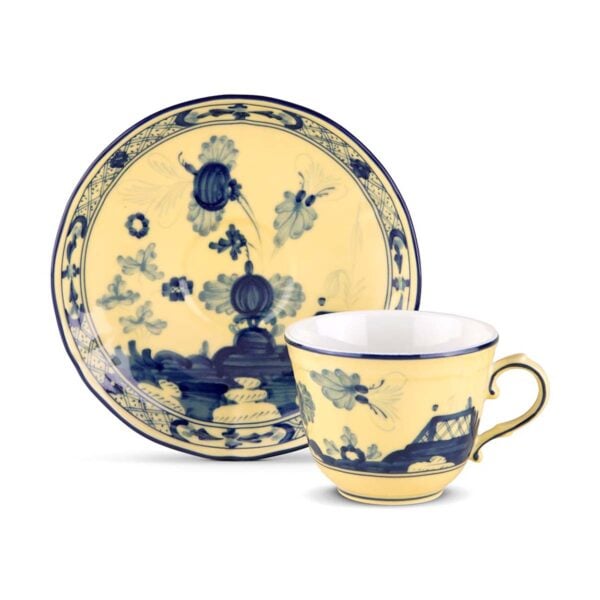 Ginori 1735 Oriente Italiano Citrino Coffee Cup and Saucer | Kneen & Co