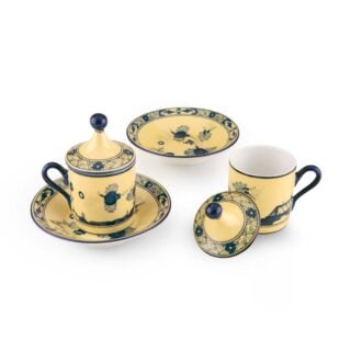 Ginori 1735 Oriente Italiano Citrino Coffee Cup - Set of 2 | Kneen & Co