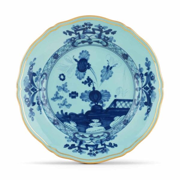 Ginori 1735 Oriente Italiano Iris Flat Dessert Plate | Kneen & Co
