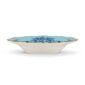 Ginori 1735 Oriente Italiano Iris Soup Plate shown on table | Kneen & Co