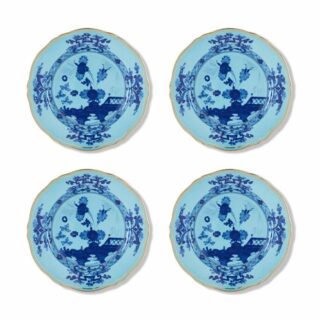 Ginori 1735 Oriente Italiano Iris Dessert Plate – Set of 4 | Kneen & Co