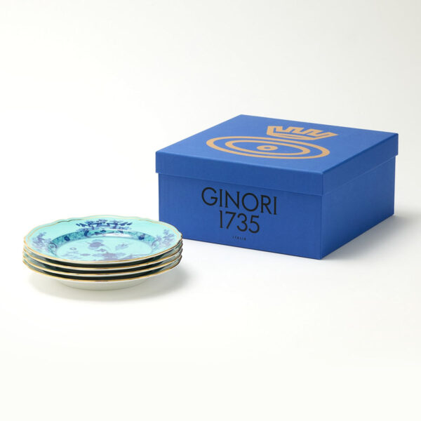 Ginori 1735 Oriente Italiano Iris Dessert Plate – Set of 4 | Kneen & Co