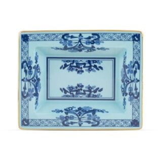 Ginori 1735 Oriente Italiano Iris Rectangular Vide Poche | Kneen & Co