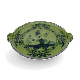 Ginori 1735 Oriente Italiano Malachite Cake Plate | Kneen & Co