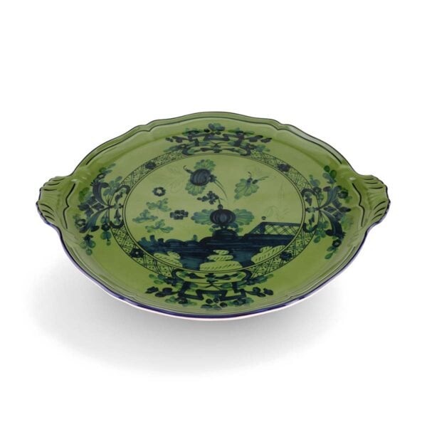 Ginori 1735 Oriente Italiano Malachite Cake Plate | Kneen & Co